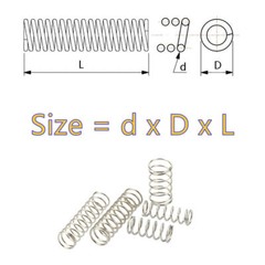 Compression Spring Wire Diameter 2.5mm Pressure Small Spring Various Size Choose