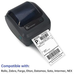 4X6 Fanfold Direct Thermal Shipping Labels for Zebra & Rollo Printers 4000-20000