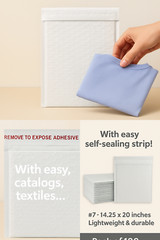 100 Poly Bubble Mailers #7 14.25×20 Large Padded Shipping Envelopes Self Seal