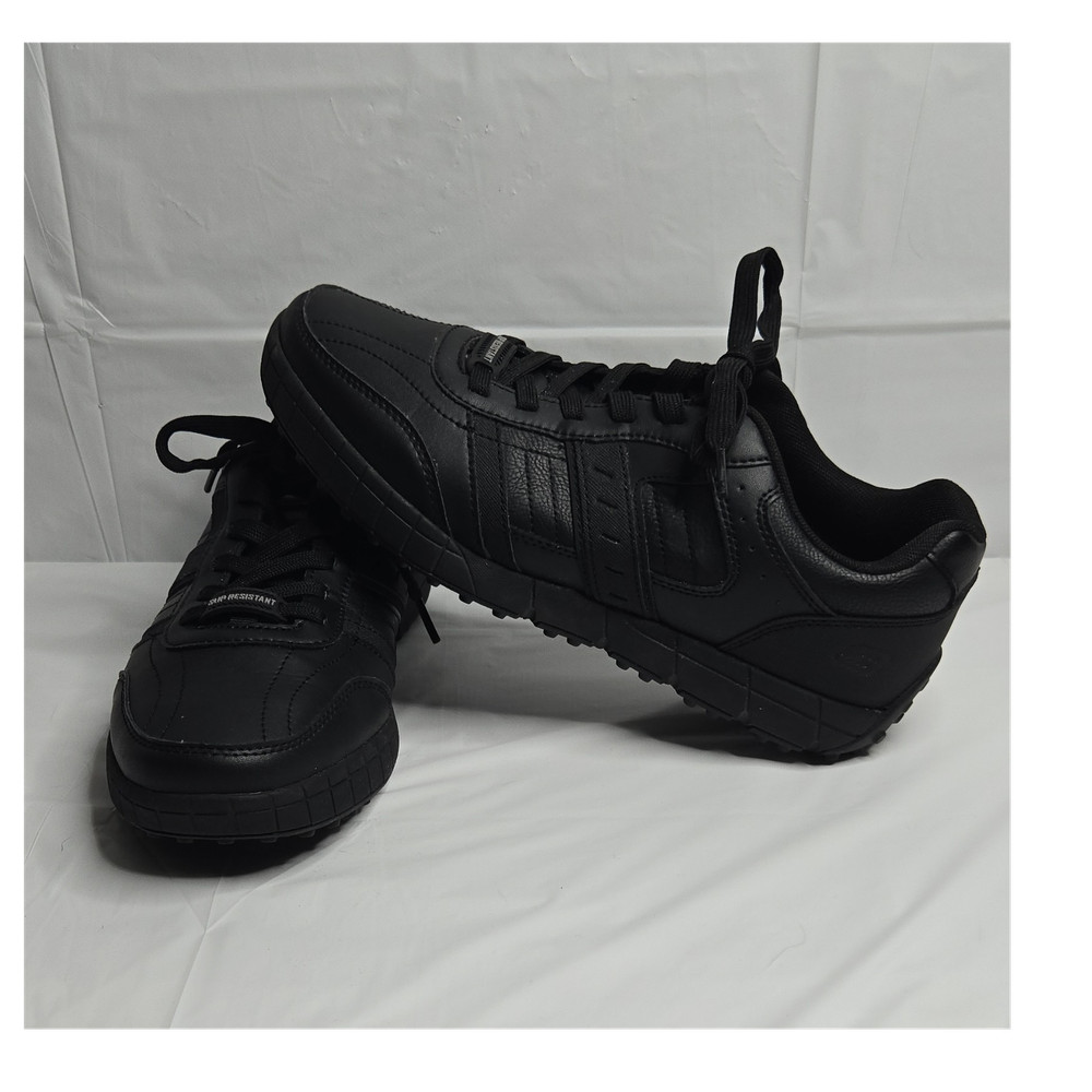 Skechers Slip Resistant Work Shoes Black Memory Foam ASTM F2892-24 Men’s 9.5