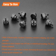 10pcs Computer PC Case Fully Threaded Knurled Thumb Screws 6#-32 Multicolored