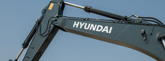 Hyundai Excavator Boom Replacement Decals Stickers (set 2) Black White 18″- 65″