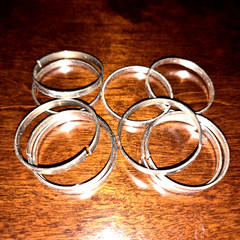 Lot of 10 Silver 56% BAG-7 Brazing Rings Prince Izant 1.775 OD 73.4g Not Scrap