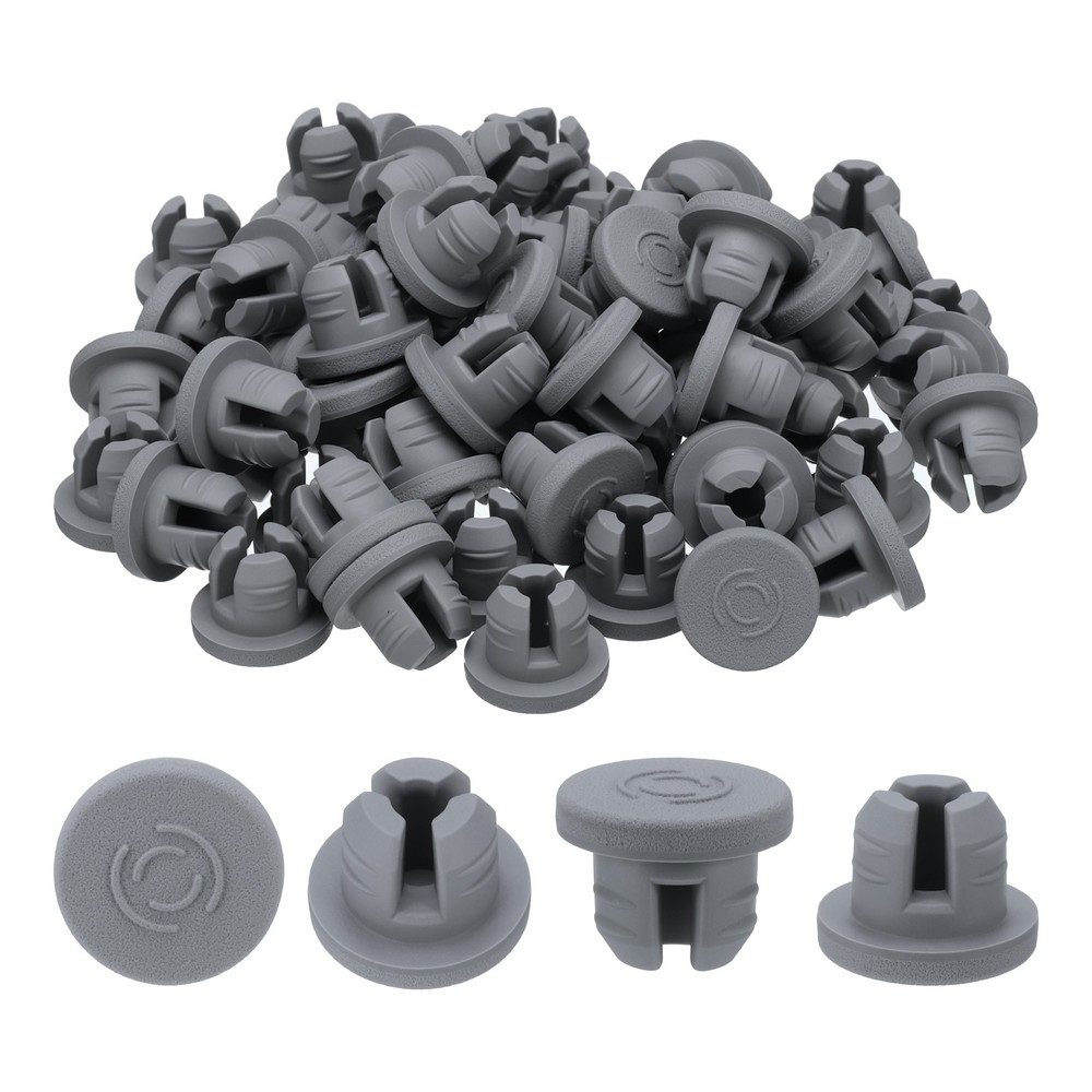 200Pcs 13mm/0.5″ Vials Rubber Stoppers Three Legs Butyl Rubber Stopper Grey