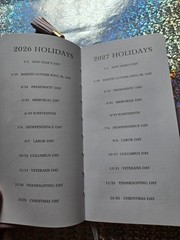 2027 Weekly Pocket Planner Faux Leather, Faith Love Hope Purple Butterfly Tassel