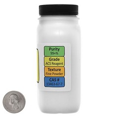 Titanium Dioxide [TiO2] 99+% ACS Grade Powder 6 Oz in a Space-Saver Bottle USA