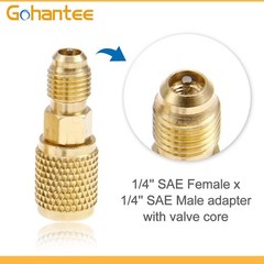 R1234yf Can Tap Adapter Fitting Kits, 1/4 SAE to 1/2 Acme LH Can Bottle Tap O…