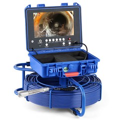 9″ Self-Leveling Sewer Camera w 512Hz Locator 295ft/90m Meter Counter 720P 32GB
