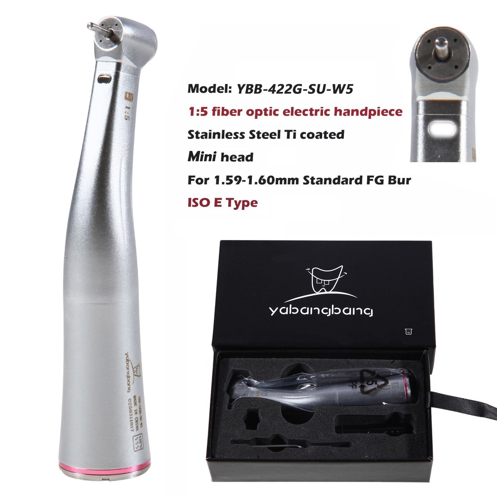 5 Dental LED 1:5 Handpiece push button Contra Angle For KAVO NSK Electric Motor