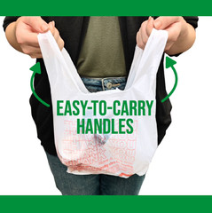 Small T-Shirt Carry-Out Bags, 7″ x 5″ x 15″ (2000 ct.)