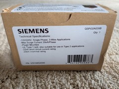 Siemens QSPD2A035B 35KAmp BoltShield Indoor Surge Protective Device