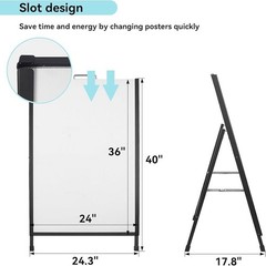 A Frame Sign Heavy-Duty 24×36 Inch Sandwich Board Sidewalk Sign Poster Stand …