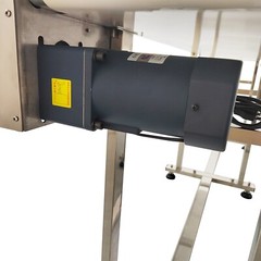 110V 82.7″*7.8″ Food Grade White PU Belt Conveyor Stainless Steel Body 120W