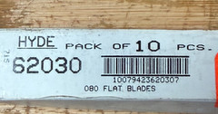 Utility Knife Blades Hyde Mill Blade 080 Flat Blades, 6″ x 5/8″ (9 Blades)