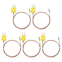 5pcs Thermocouple Type K, -50C~482C (-58F~899.6F) 0.255mm OD for
