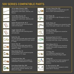 Metal Surface Raceway Channel 5ft Wiremold 500 Ivory Electrical Cable Cover
