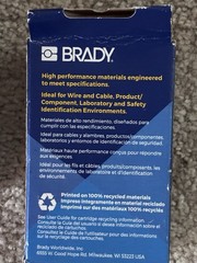 2 Brady Label CartridgesFor BMP 21 Plus Label Printer. Black On White Vinyl. NIB