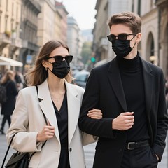 Face Masks 50Pc Disposable 3-Layer Breathable Anti-Dust Protective Masks Daily