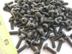 Machine Screws M3.5 x 10 Phillips Pan Head Steel Black Oxide Lot of 75 #3273