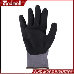 Findmall 6 Pairs L-Size Work Gloves MicroFoam Nitrile Coated Knit Nylon Gloves