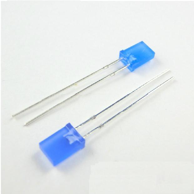 100PCS 2x5x7mm 2*5*7MM Rectangle LED Blue Colour Blue Light Emitting Diode