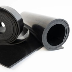 Neoprene Rubber Fabric Reinforced 1/4″ Thick x 12″ wide x 12″ Long, Black