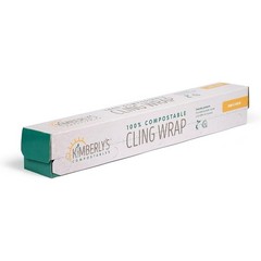 Extra-Thick 10 Micron Compostable Cling Wrap Roll, 99 ft x 12 in, Plant-Based