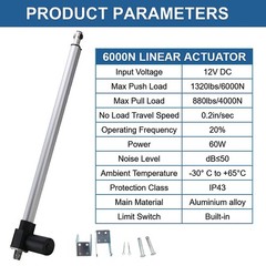 6000N 1320lbs 12V Heavy Duty Linear Actuator 2″ – 40inch 1000MM Stroke Electric