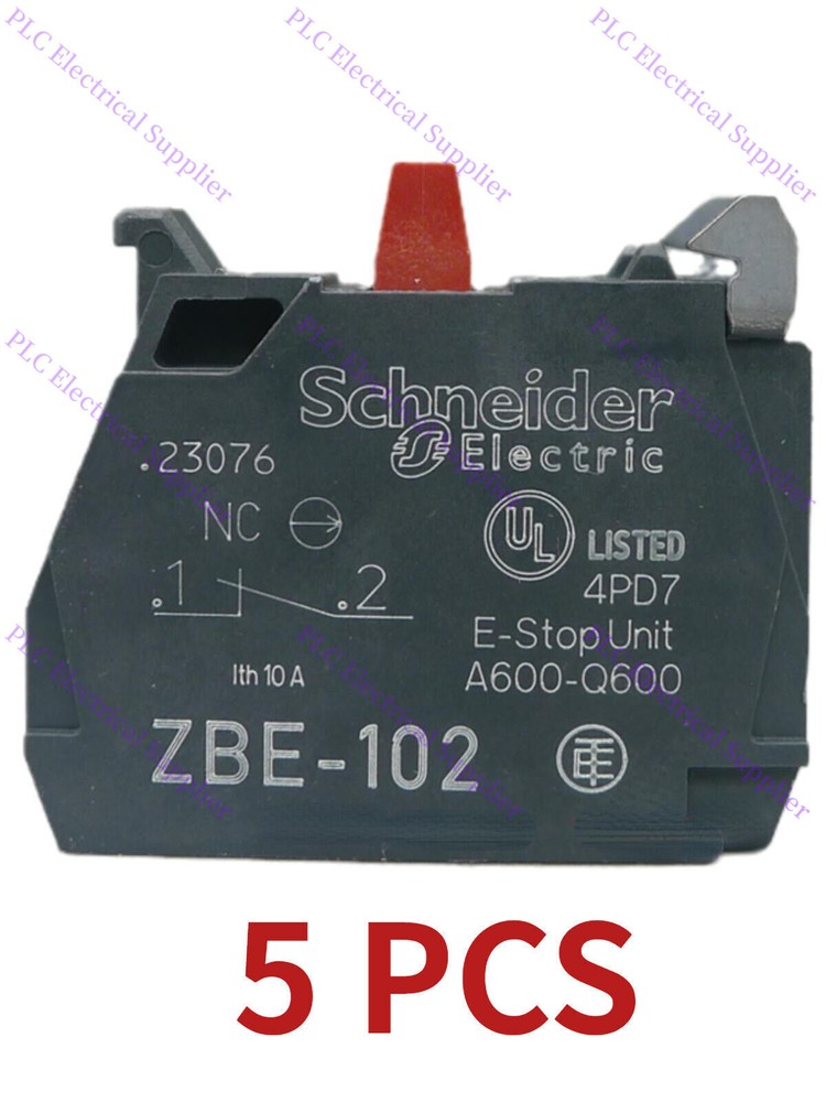ZBE-102 5x Brand New Schneider Electric ZBE-102 Single Contact Block