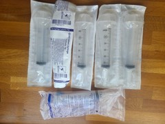 5 Pack-BD 60 ML Syringe, Catheter Tip. 1 Amsinom 60 ML Syringe, Catheter Tip
