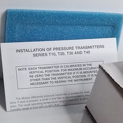 Modus Instruments T30-050 T3008E015017 Press.Range 0-5.0 In of Water Out: 4-20mA