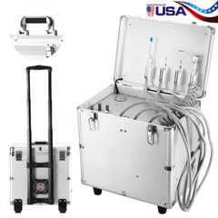 Portable Dental Delivery Unit Treatment Air Compressor Syringe Suction 4 Hole