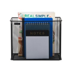 Vertical File Storage Desktop Organizer Hanging Files Office Metal Mesh 12.25″l