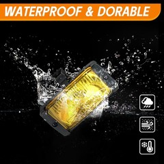 Ylt Auto A Pair Of 3 6 Front Bumper Universal Fog Light Yellow Glass Lens 12V