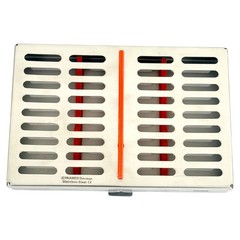 1 GERMAN DENTAL AUTOCLAVE STERILIZATION CASSETTE RACK BOX TRAY FOR 10 INSTRUMENT