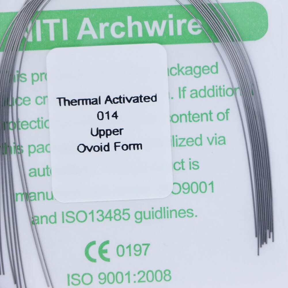 5 Packs Dental Thermal Activated Niti Orthodontic Arch wires Round 014 Upper