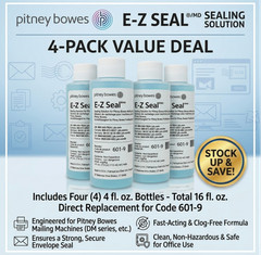 Pitney Bowes E-Z Seal Sealing Solution 4 fl oz 4-Pack
