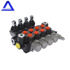 4 Spool Hydraulic Monoblock Double Acting Control Valve 11 GPM SAE Ports 3625PSI