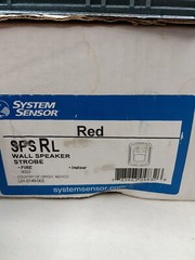 SYSTEM SENSOR SPS-RL RED WALL SPEAKER AND STROBE FIRE