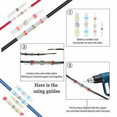 Heat Shrink Waterproof Solder Seal Sleeve Butt Wire Connectors Terminal 100/500