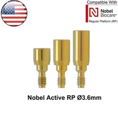 US Dental Nobel Healing Abutment Caps RP Fit NOB Active ∅3.6/5.0/6.0 H3/5/7mm