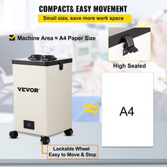 VEVOR 150W Pure Air Fume Extractor 3 Filter Smoke Purifier for Laser Engraver