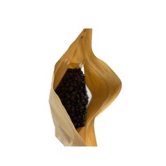100 x 32Oz Kraft Waxed Window Stand Up Barrier Pouch Resealable Bags Gusseted