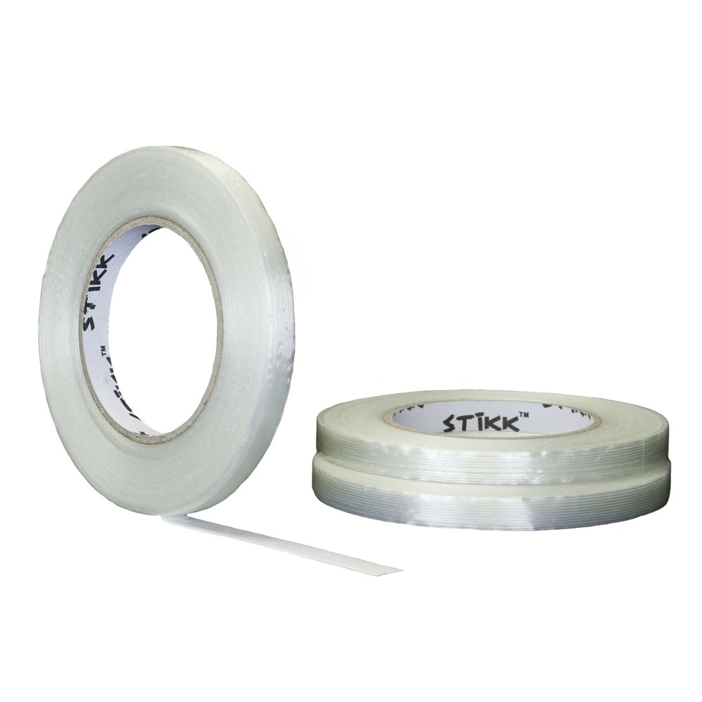3 pack 1/2″ .5 inch x 60 yard (12mm x 55m) 5 Mils Thick STIKK Filament Tape