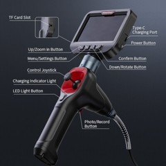 Ralcam 4-Way 360° Articulating Borescope Industrial Endoscope Inspection Camera
