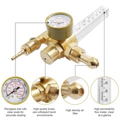 Mig Tig Flow Meter Regulator Argon CO2 Gas Welder Welding Weld Regulator Gauge