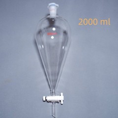 lab glass separatory funnel 2000 ml, 1000 ml, 500 ml, 250 ml, telfon stopcock