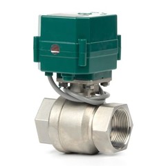 U.S. Solid Motorized Ball Valve 1-1/2 inch Stainless Steel 9-24V AC/DC