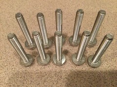(10) M6 X 1.00 X 35 Stainless Steel DIN 6921 A2 Hex Flange Bolts M6x35mm Flange