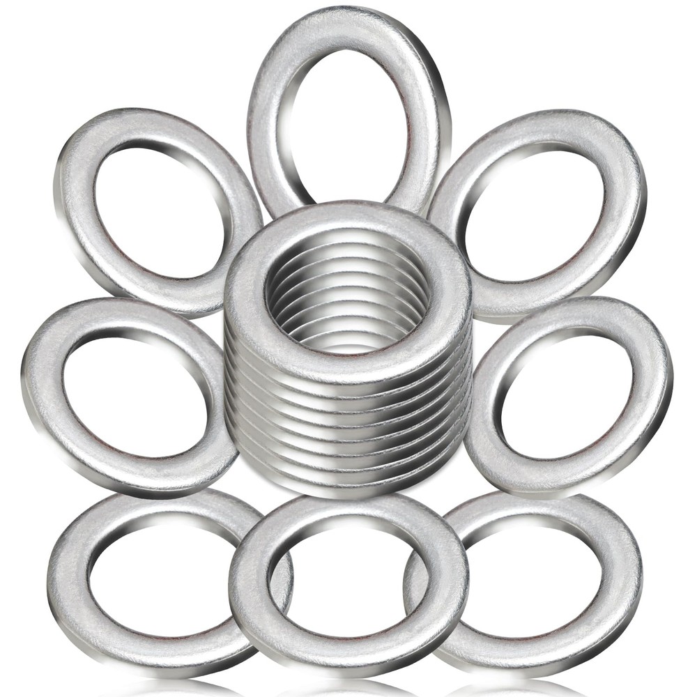 24PCS Oil Drain Plug Gasket Washer Aluminum M14 Crush Washer Oil Drain Plug P…